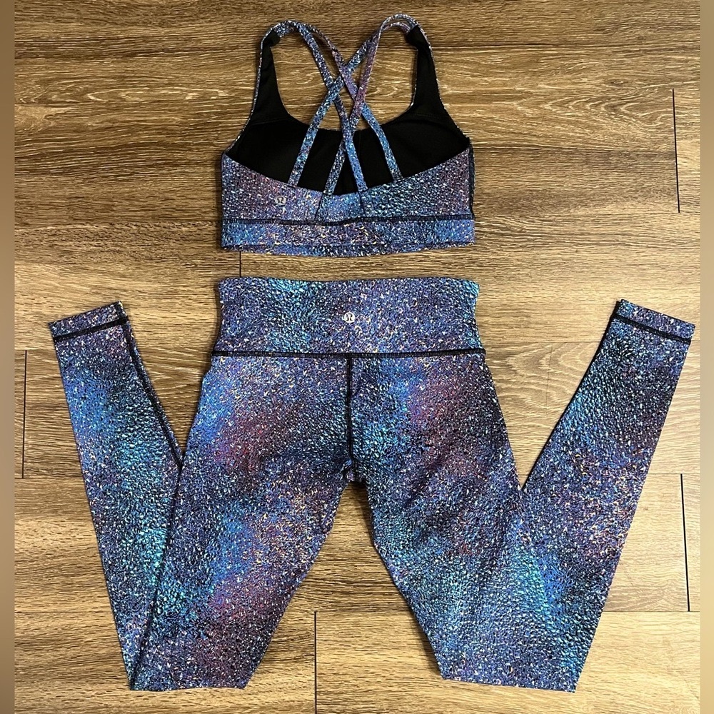 lululemon athletica Blue and Purple Leggings
